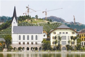 （組圖）惠州的山寨奧地利小鎮從細節模仿到全局。