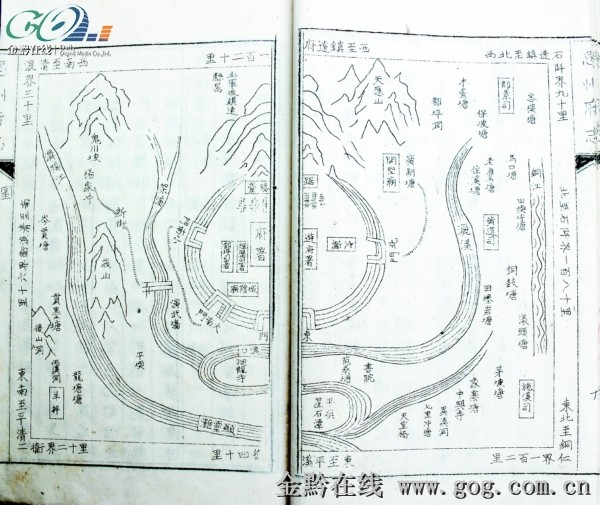 《思州府志》中繪制的思州古城示意圖。