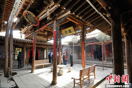 中國歷史文化名鎮甘肅青城鎮古建築。楊艷敏 攝