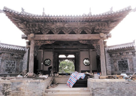 於2011年搬遷到番禺的山西晉中市榆次區莊子鄉六台村清代戲台正面