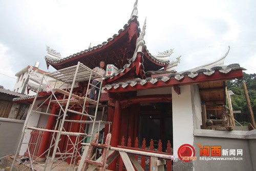 連城縣樂地村拓展旅游修復古建築迎國慶游人