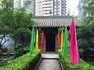 廣州古建築玉虛宮變斷壁殘垣