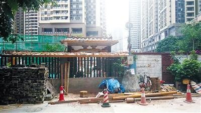 廣州古建築玉虛宮變斷壁殘垣