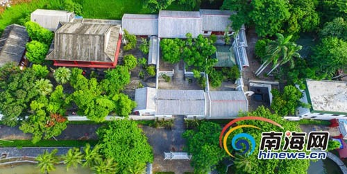 航拍“大修”後海口五公祠工程 主體竣工煥發新顏
