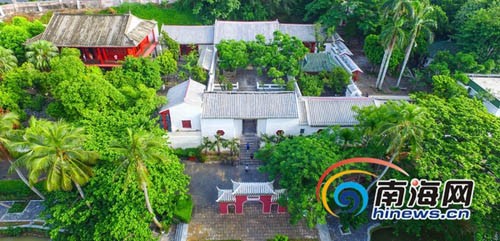 航拍“大修”後海口五公祠工程 主體竣工煥發新顏