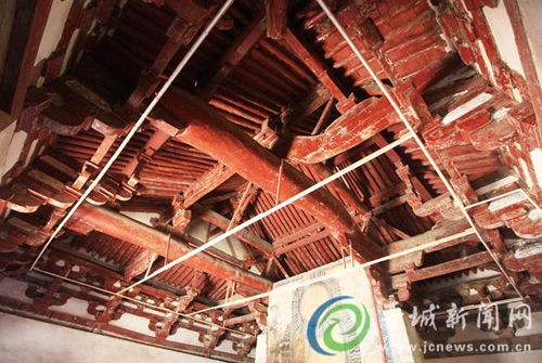 毗盧殿內的梁架