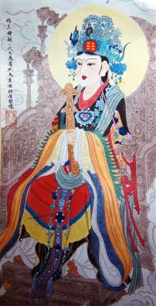 九天玄女古畫像