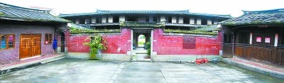 永春巽來莊土樓內景，具有鮮明的閩南特色