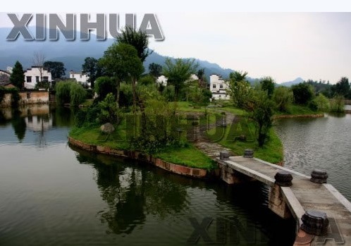 黃山腳下拍攝的徽風古韻的呈坎景色