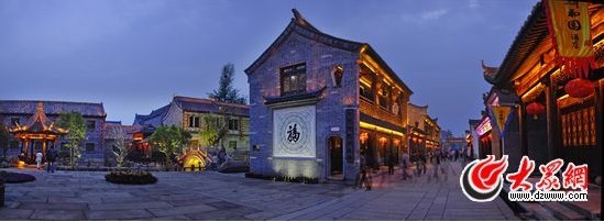 台兒莊古城夜色