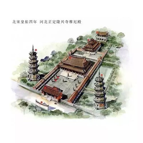 用剖視畫出來的中國古建築