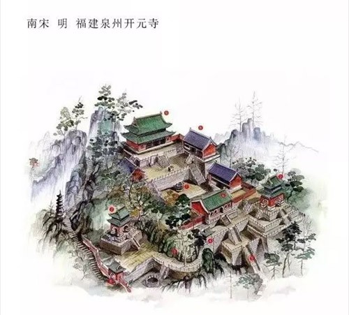 用剖視畫出來的中國古建築
