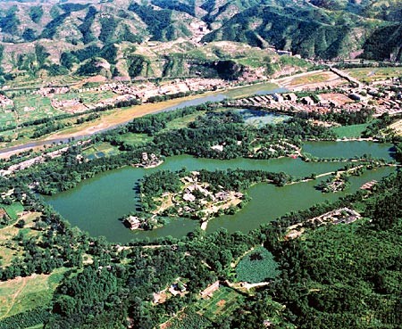 河北承德熱河避暑山莊鳥瞰