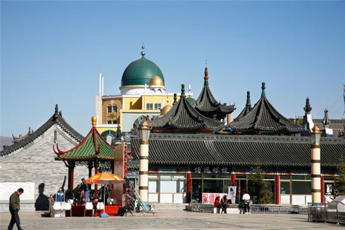 呼和浩特清真大寺古建築優美完整