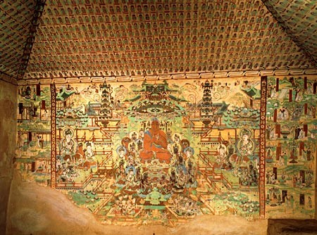 敦煌莫高窟第45窟唐繪觀無量壽經壁畫中的佛寺