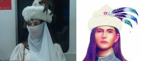樓蘭美女今古對比