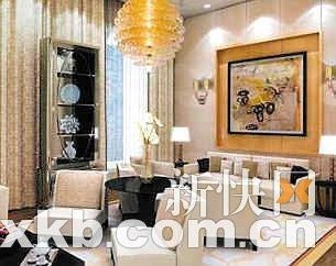 每層樓都用不同材料裝飾，以打造不同風格
