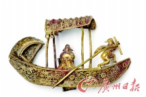 金荷葉小插一對