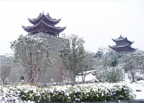 岳陽樓冬景