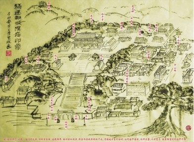 王勇堅繪制的“福建都城隍廟印象”圖