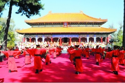 哈爾濱文廟在舉行活動