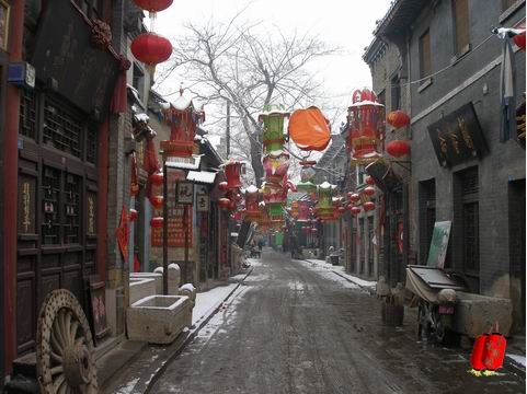 大街雪景