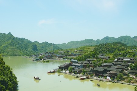 距今已有600多年歷史的酉陽縣酉水河鎮河灣村 記者 蔣雨龍攝