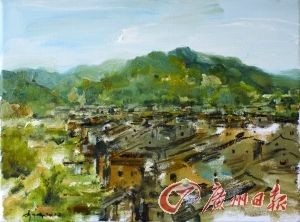 《茶陽——大埔古城之一》 油畫 馮少協